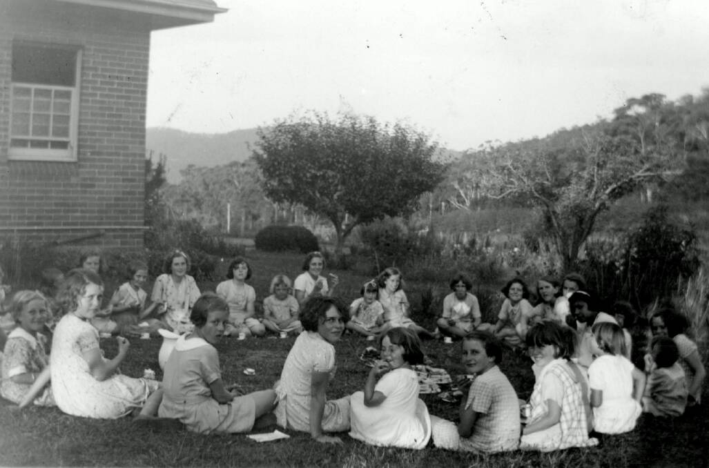 TEA PARTY: On the lawn at Mt Gibraltar home, Bowral. 
Photos: BDH&FHS