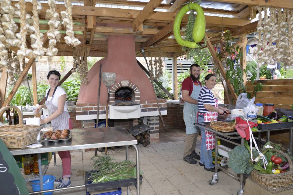 The Bundanoon Community Garden committee is looking for someone to help move their pizza oven. 	Photo: SHN