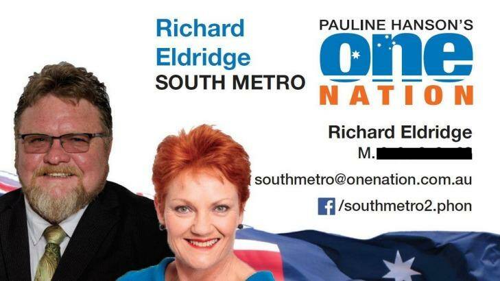 Richard Eldridge is running for the West Australian upper house in the southern metropolitan area of Perth. Photo: Facebook