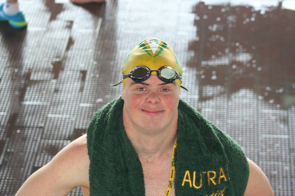Daniel Rumsey will compete at the Down Syndrome World Swimming Championships in July this year. Photo: John Rumsey