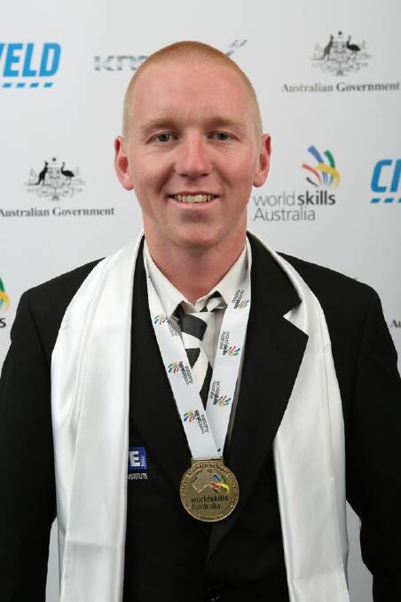 Sam Spong won a gold medal at the WorldSKills Australia National Competition. Photo supplied