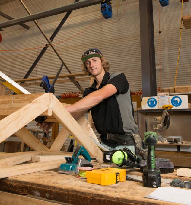 Apprentice carpenter Tom Meyers has qualified for the Wordskills National final to be held in Perth in September. Photo supplied