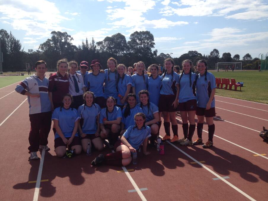 The successful Chevalier College's girls open thirds football team.