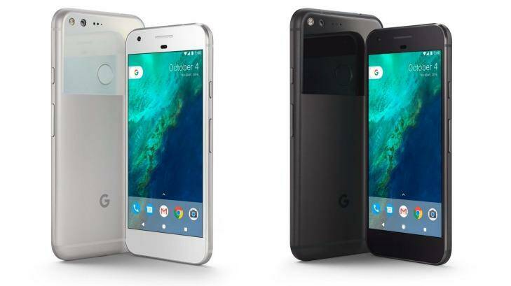 The Pixel and Pixel XL are available in 'Very Silver' and 'Quite Black'. Photo: Google