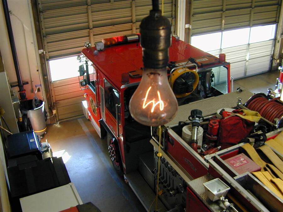 RECORD-breaker, this nightlight at a Fire Station in Livermore, San Francisco has been burning for 114 years, or more than 999,000 hours. 	Photo supplied