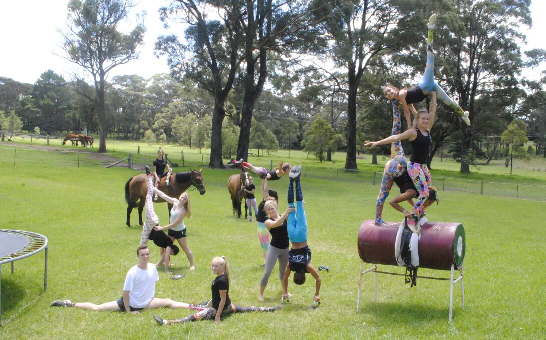 Vaulting athletes from all across Australia show off their skills at a junior team intensive camp in Alpine. Photo by Josh Bartlett