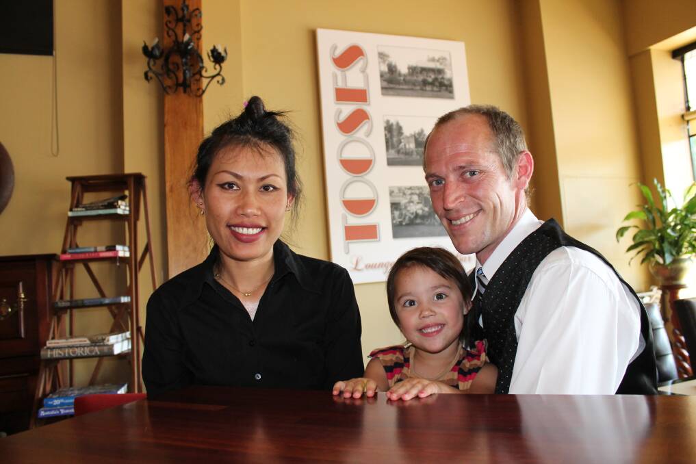 Todd Alexander, partner Nok and their daughter have breathed new life into the old Tooses building. 	Photos by Jen Walker