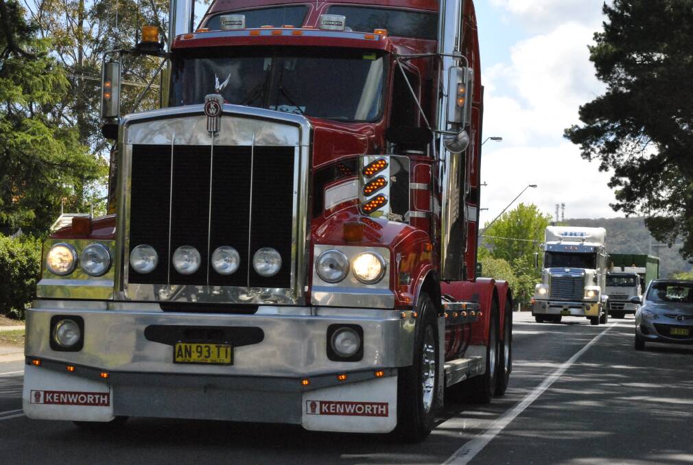 The trucks rolled through Bowral on Saturday.