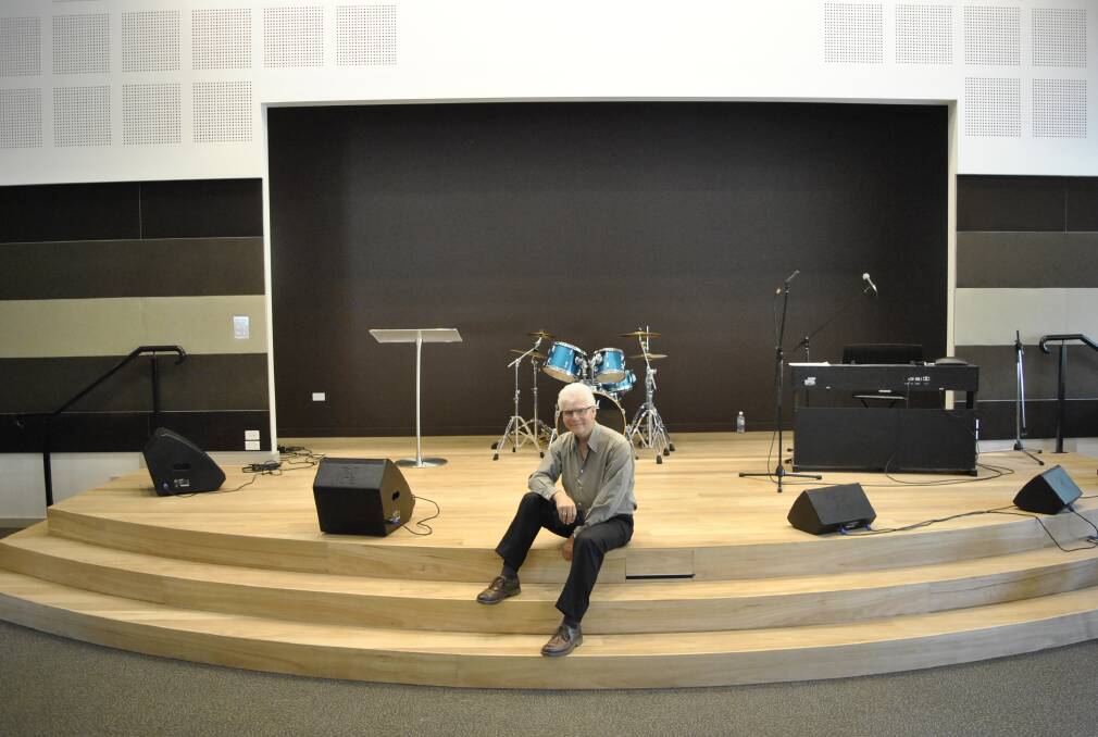 Reverend Stephen Fifer in the new auditorium at St Jude's Anglican Church, Bowral. 	Photo by Dominica Sanda