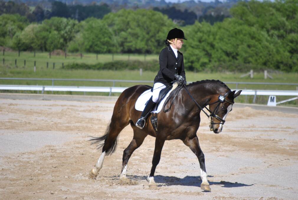 Bowral's Leah Brown and Jayem Blique during their test at the Bowral Dressage Championships.
