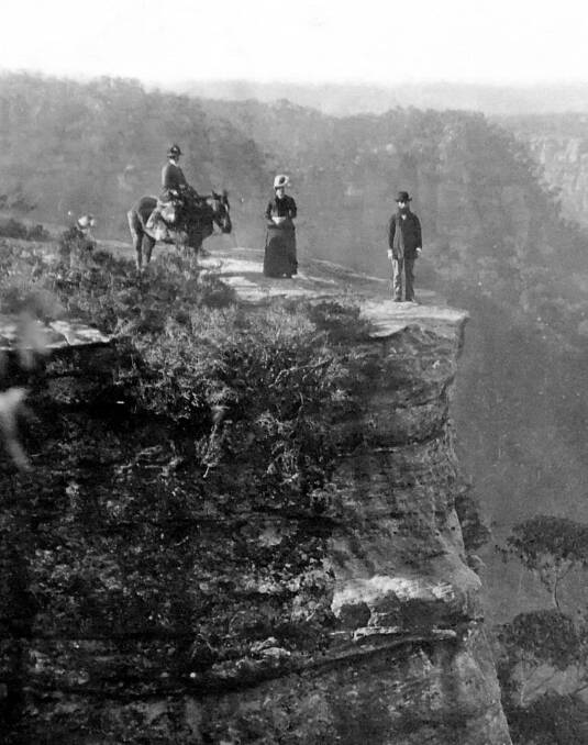 GRANDEUR: A classic early photo of visitors in the Bundanoon Gullies Reserve.