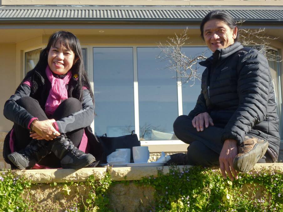 Ome and Shina from the Bowral Thai restaurant - they use some of the aquaponics produce. Photos by Nigel Wyse