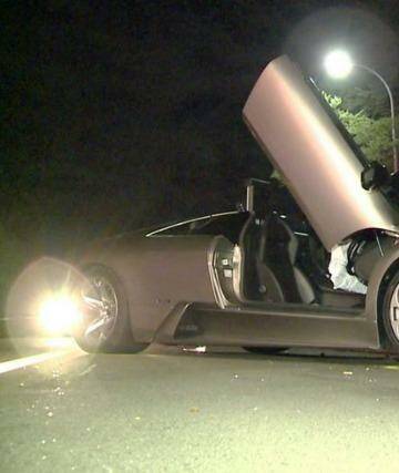 Crumple zone: the $400,000 Lamborghini was a write-off. Photo: Gary Dring (Top Notch Video)