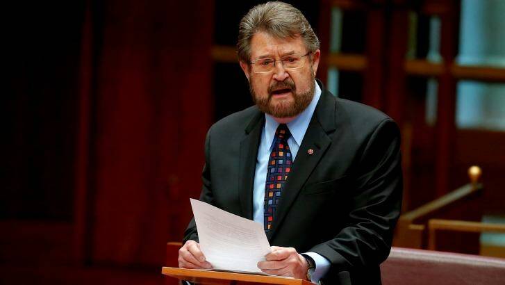 Senator Derryn Hinch has hit back at claims by an ex-partner that he is 'back on the booze'. Photo: Alex Ellinghausen