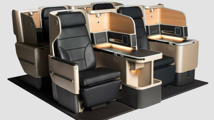 The new business class seats for Qantas' A300 aircraft. Photo: Supplied