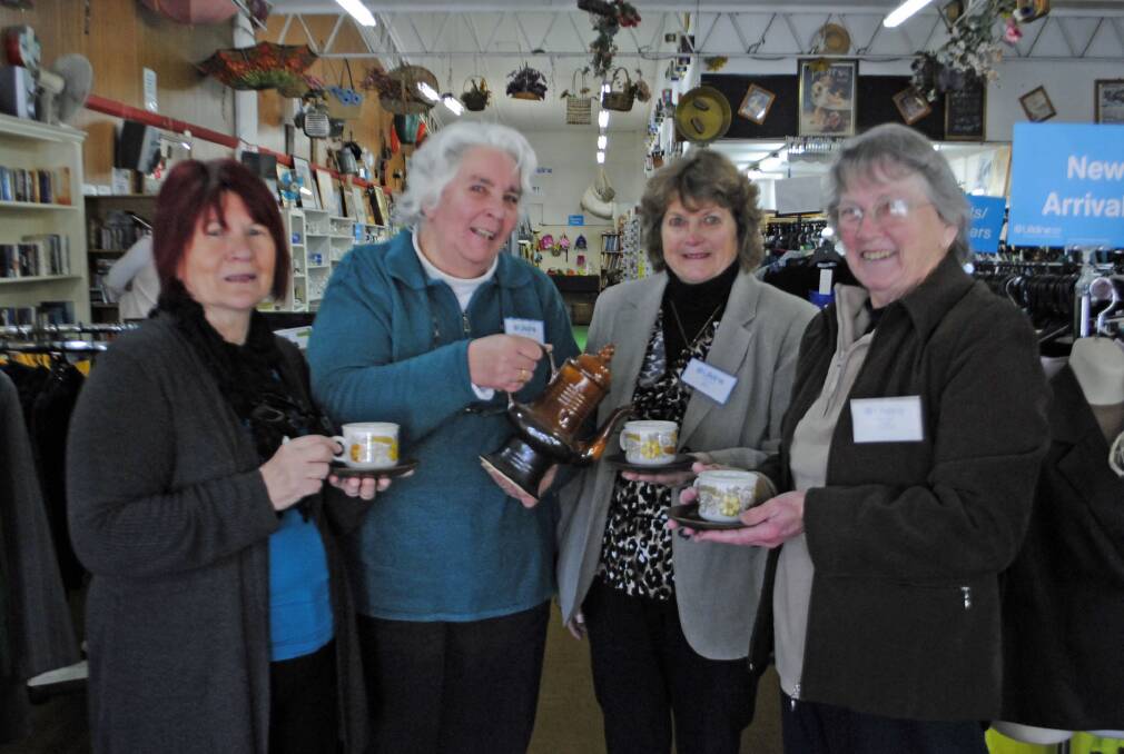 Barbara, Ceciley, Julie and June at Lifeline in Moss Vale. Photo Ainsleigh Sheridan