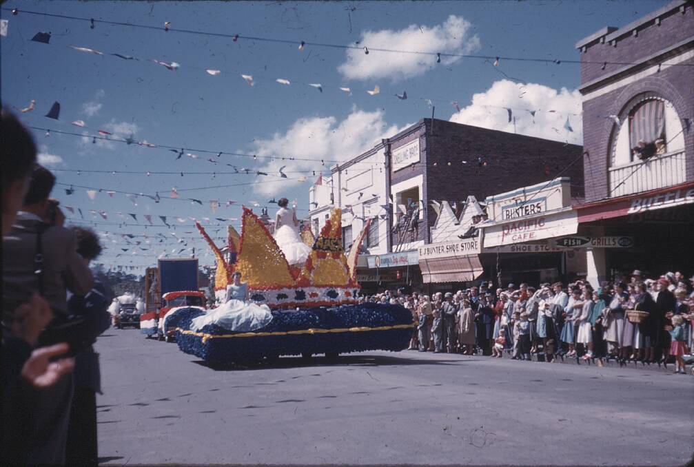 STREET parade to celebrate 1961's first-ever Bowral Tulip Time. Photo: Destination Southern Highlands