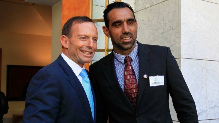Prime Minister Tony Abbott has called on AFL fans to treat Adam Goodes with respect. Photo: Katherine Griffiths