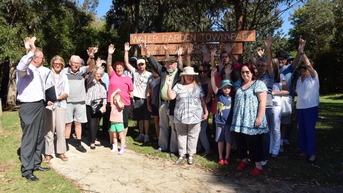 BAT ACTION: Residents met shire councillors at the Batemans Bay Water Gardens on Saturday.