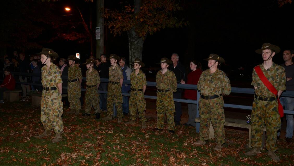 Chevalier College Cadets at the Bowral Dawn Service.