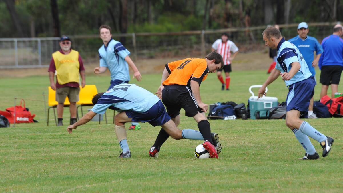 Bowral United Soccer Club players in action.
