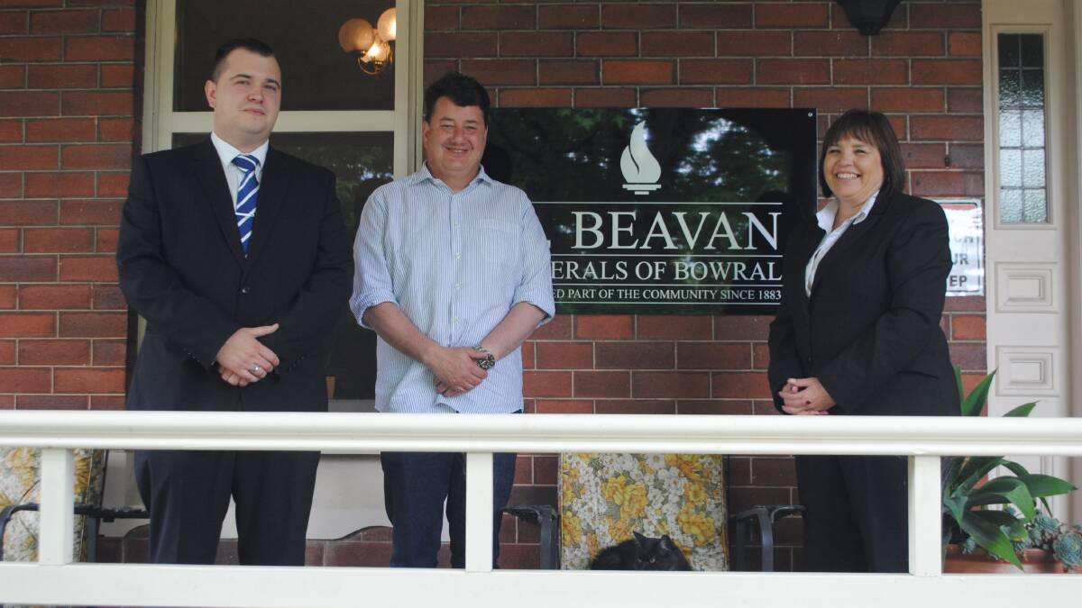Co-ordination manager Bill Makeev, owner Christian Maxwell and assistant general manager Leanne Westcott pride themselves on a family feel at G. Beavan Funerals. Photo by Emily Bennett
