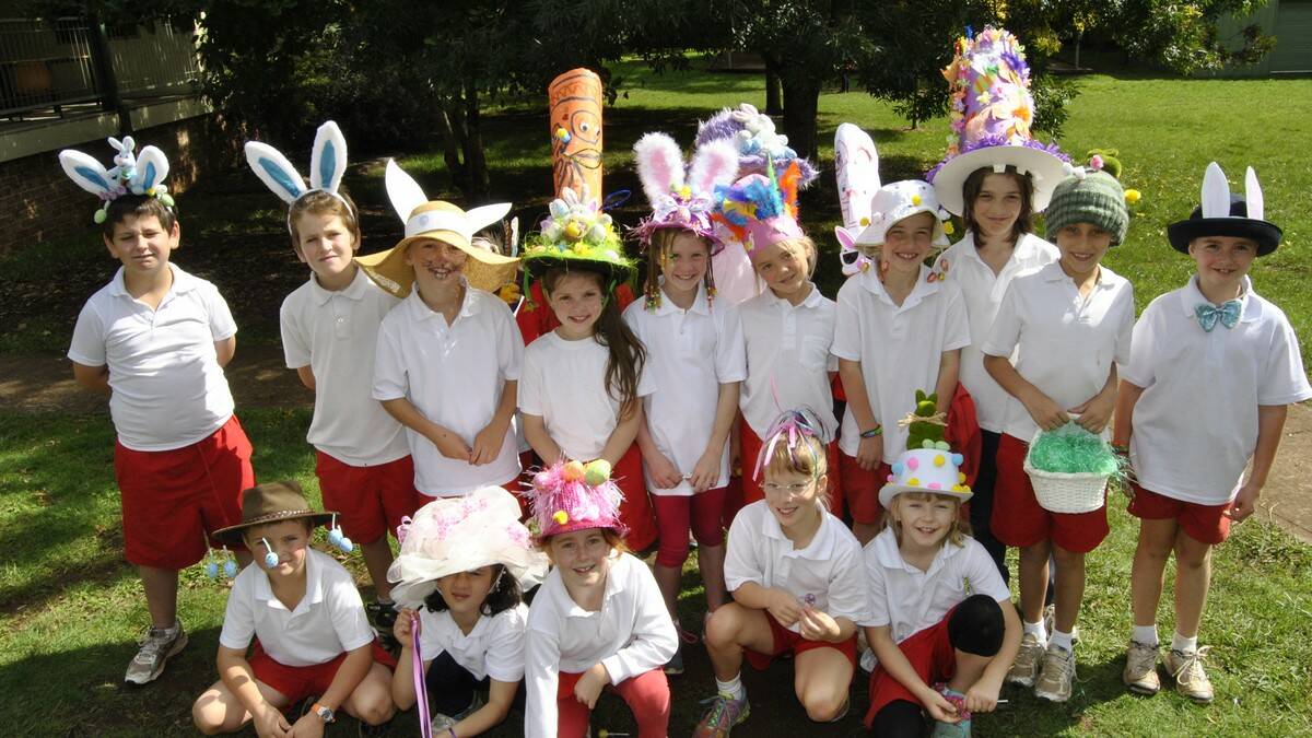 Exeter Public School students in their Easter hats.  Photo by Emma Biscoe