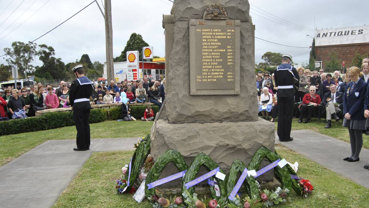 The wreaths at Moss Vale Services Club. Photo by Dominica Sanda