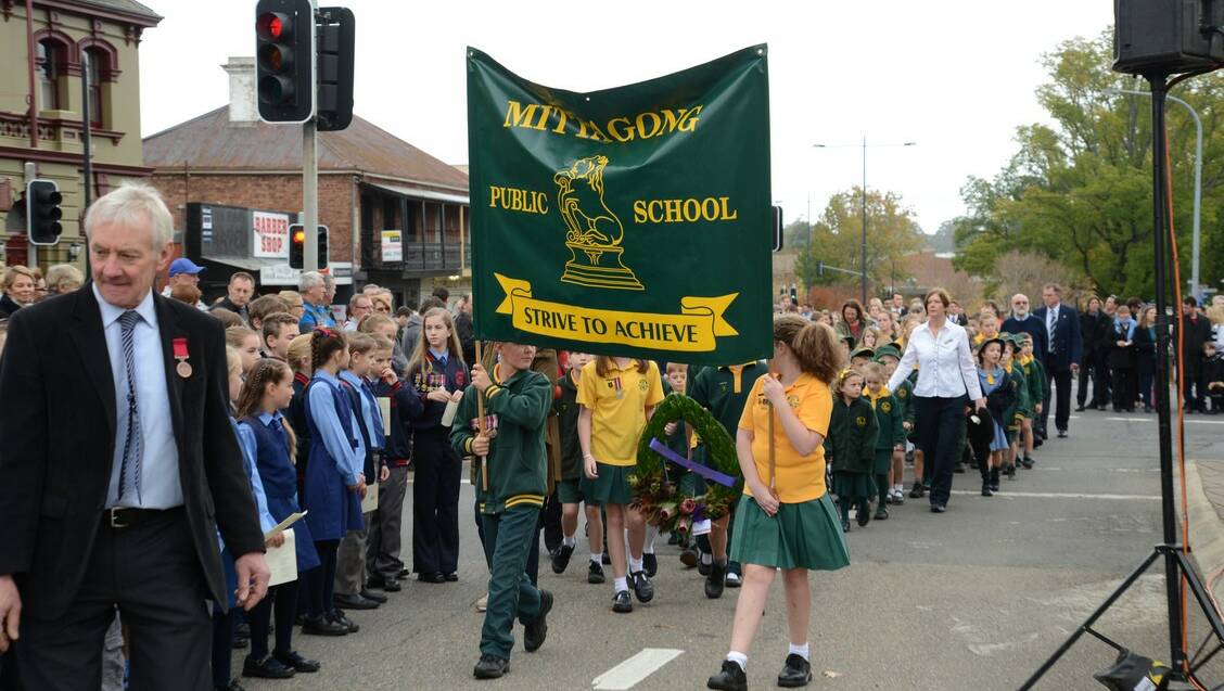 Mittagong Public School attends every year to the day service.
Photo by Roy Truscott