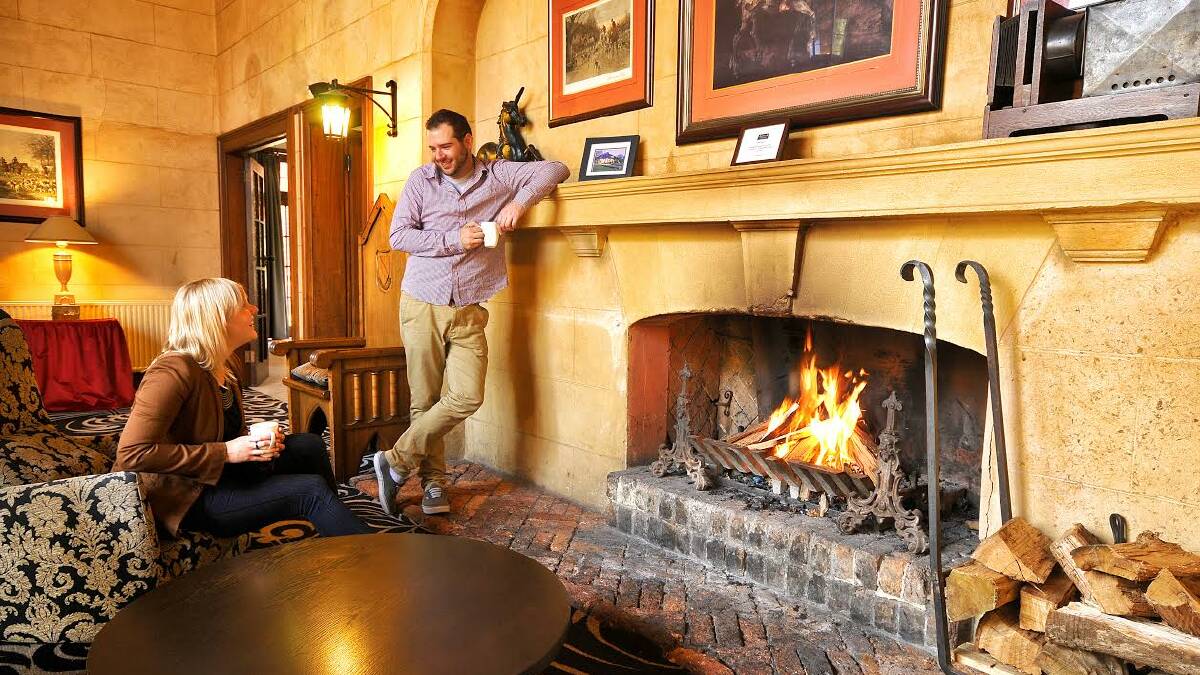 The open fire at Peppers Manor House. Photo supplied by Destination Southern Highlands.