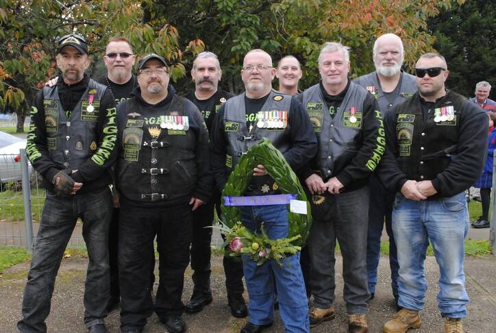 Diggers Military MC Southern Highlands Chapter at the Robertson Anzac Service.