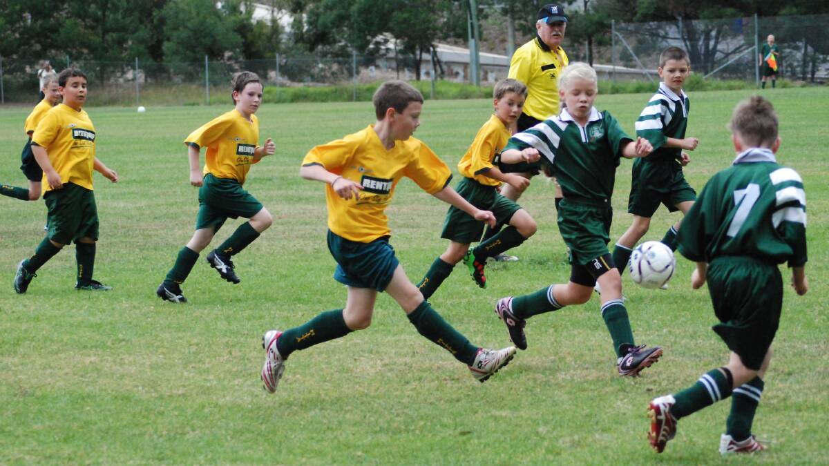 Junior Soccer action.