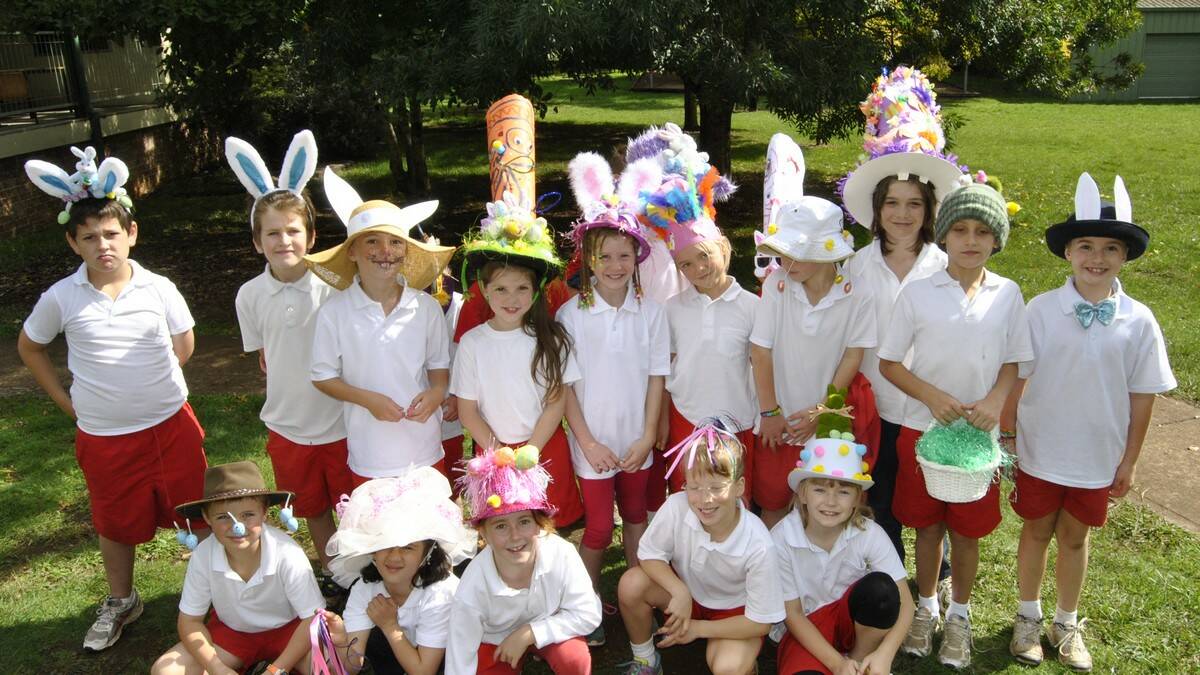 Exeter Public School students in their Easter hats.  Photo by Emma Biscoe