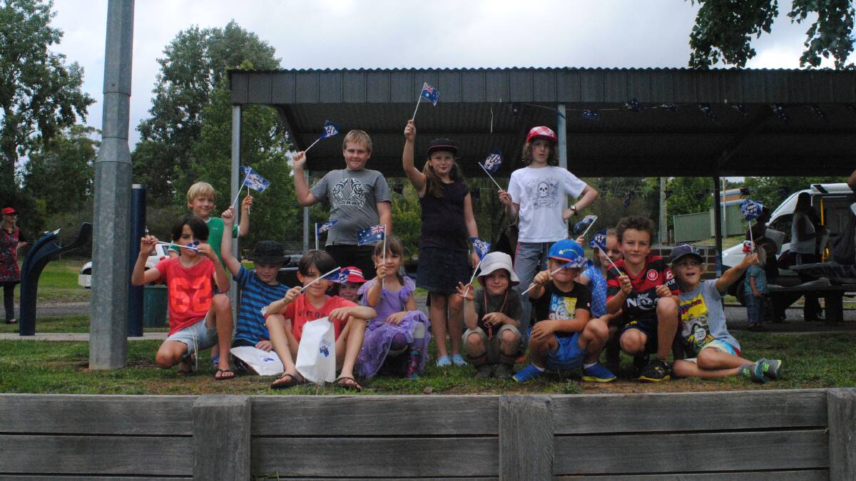 Highlands kids celebrating Australia Day with a treasure hunt. Photo by Dominica Sanda