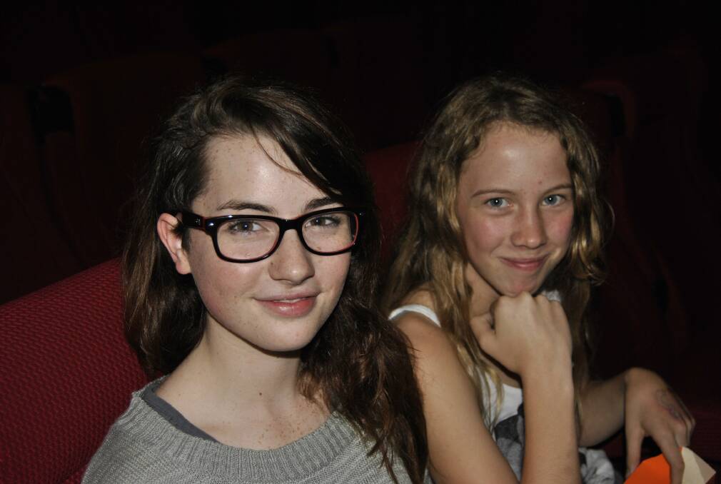 Matilda Langford and Rhiannon Glendenning-Fuller wait for Divergent to begin. Photo by Emma Biscoe
