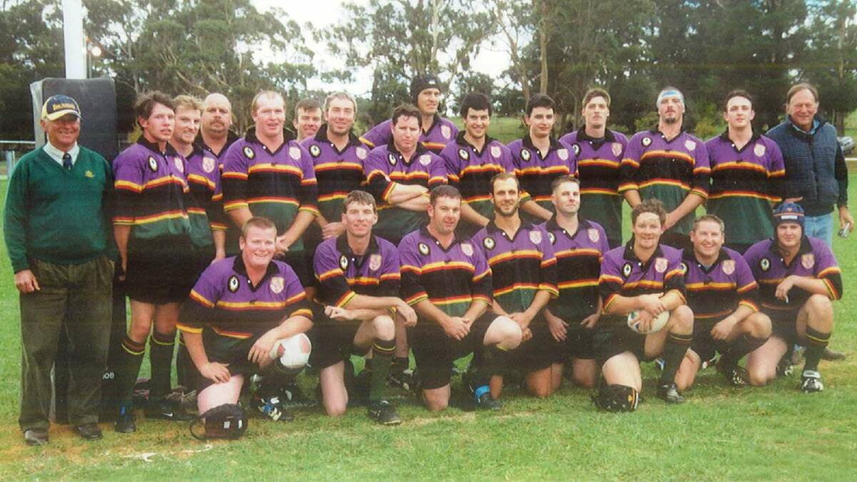 The Bundanoon Highlanders players in the club’s inaugural season in 2004. 					                  		                  Photo supplied