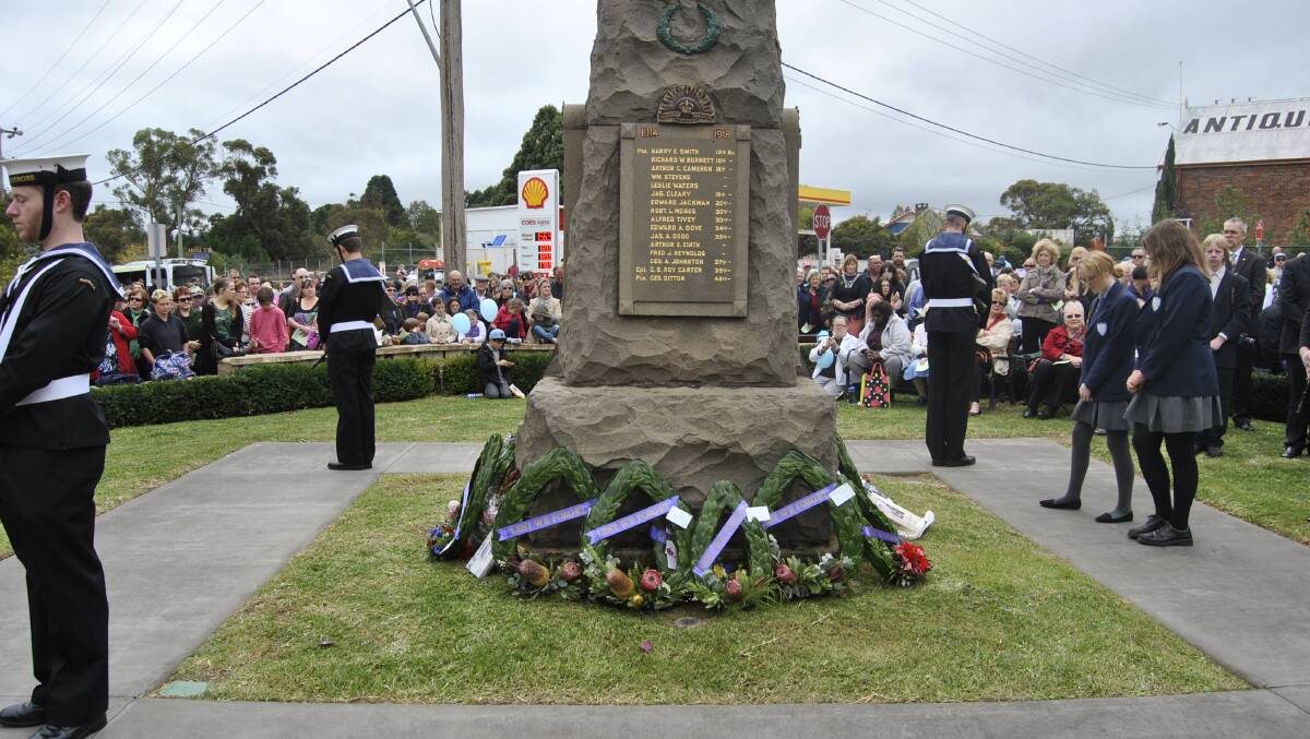 The wreaths at Moss Vale Services Club. Photo by Dominica Sanda