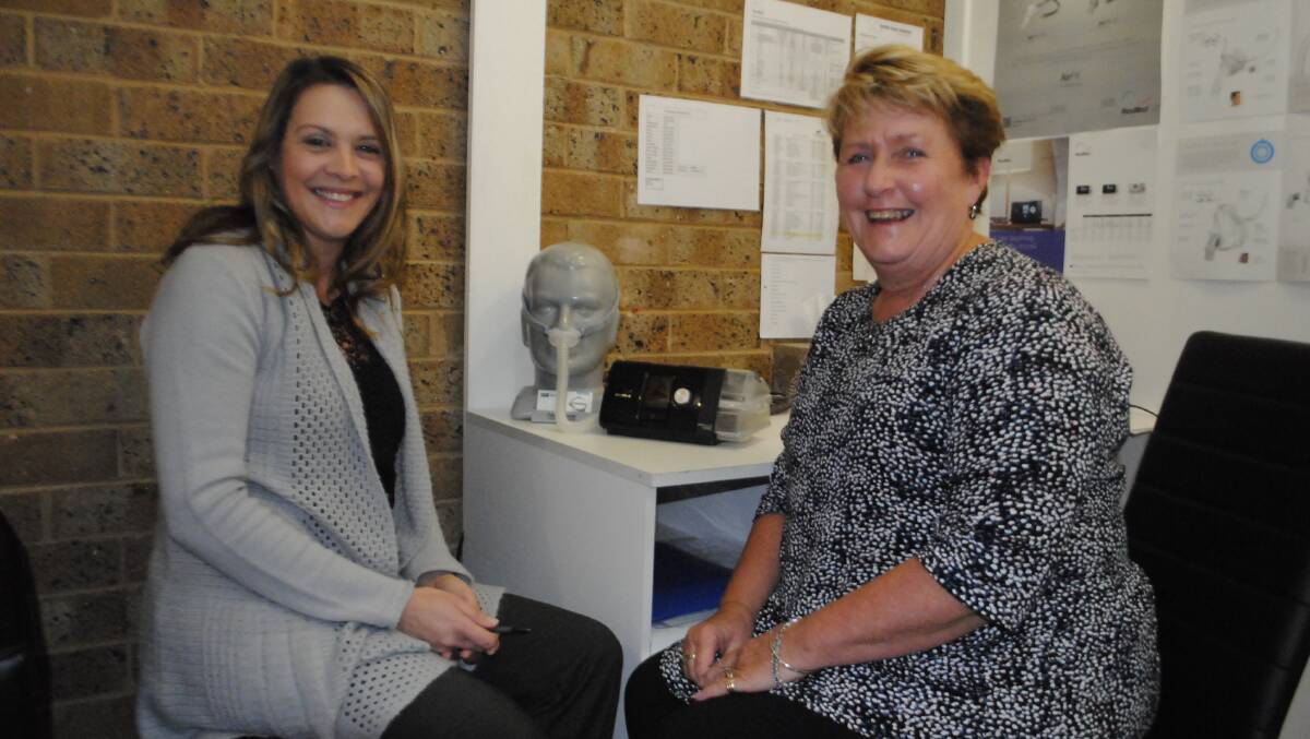 Elaine McLemon, right, manages the Healthy Sleep Solutions clinic in Mittagong, with colleague Leanne Denford, left. Photo Ainsleigh Sheridan