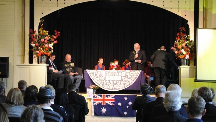 The hall was packed for the Burrawang Anzac Service.
