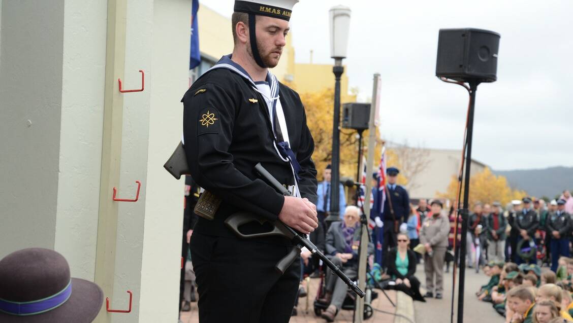 Seaman Aaron Bosanac was part of the Catafalque party.
Photo by Roy Truscott