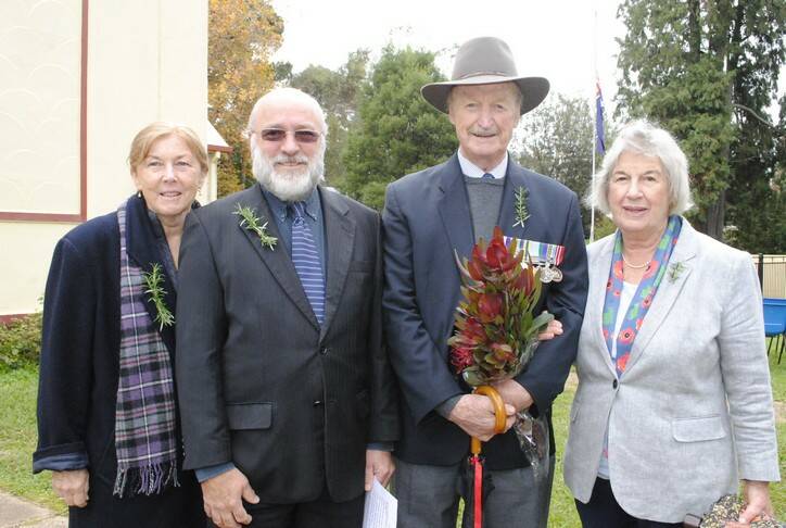 Anette Lee, Barry Lee and Jack and Lynette Skipper at the Robertson Anzac Service.