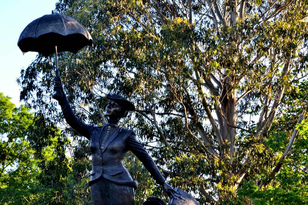 Mary Poppins was facing the Bowral and District Hospital until recently. Photo supplied
