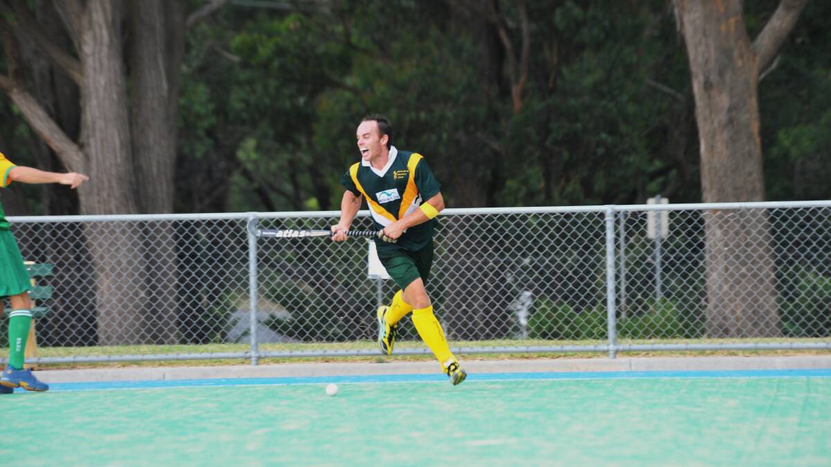 Mittagong Hockey player in action.