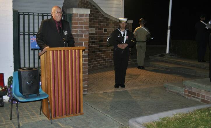 Welcome speech from Sid Jeffery at Hill Top dawn service. Photo by Dominica Sanda