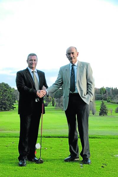 Kevin Burke and Kevin Kenny look forward to bringing Bowral Golf Club into the future. Photo by Lauren Wright.