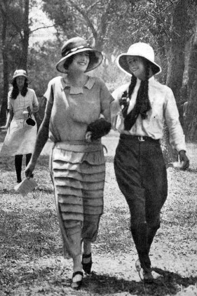FASHIONS ON THE FIELD: 1924 style.