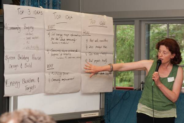 Karen Guymer presents the findings of her focus group. Photo supplied