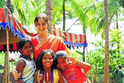 Jennifer Star (nee Purcell), pictured during her work in India, has been named a Young Australian of the Year Award Finalist. Photo supplied