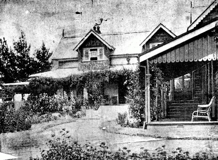 EARLY HILLVIEW: The remodelled residence with new gardens and before major additions in 1883.