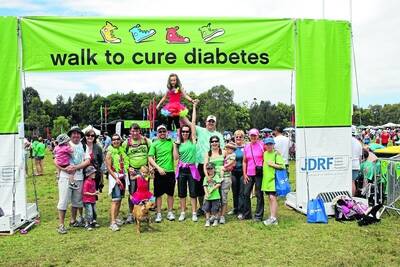 The Buckleys with family and friends at Walk for a Cure, held in Parramatta Park.Photo supplied